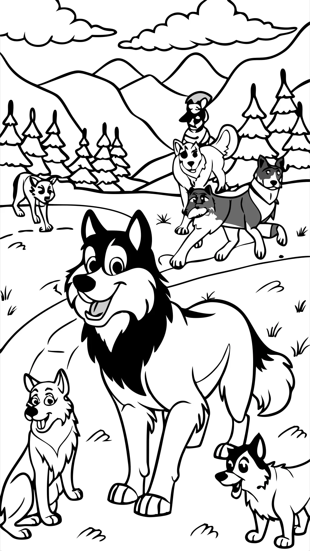 coloriage balto